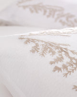 Linda Double Embroidered Washed Seersucker Duvet Cover Set