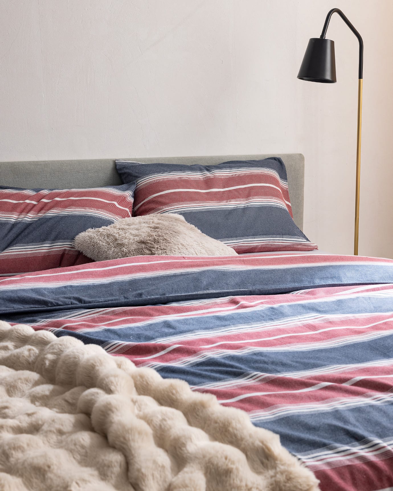 Sada povlečení na přikrývku King Size z 100% bavlněného flanelu - kolekce Edgard