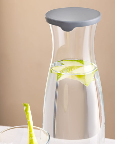 Clear Glass 5-Piece Lidded Carafe Set - Sparkling Diamanta Design