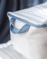 Set of 2 Cloud Print Storage Bags - Closet Organizers, White and Light Blue
