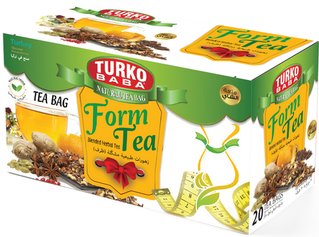 TURKOBABA Professional Herbal Form Tea Blend - 20 Count