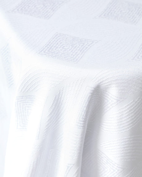 Polyester Tablecloth - Modern Mayenne Design for Elegant Dining
