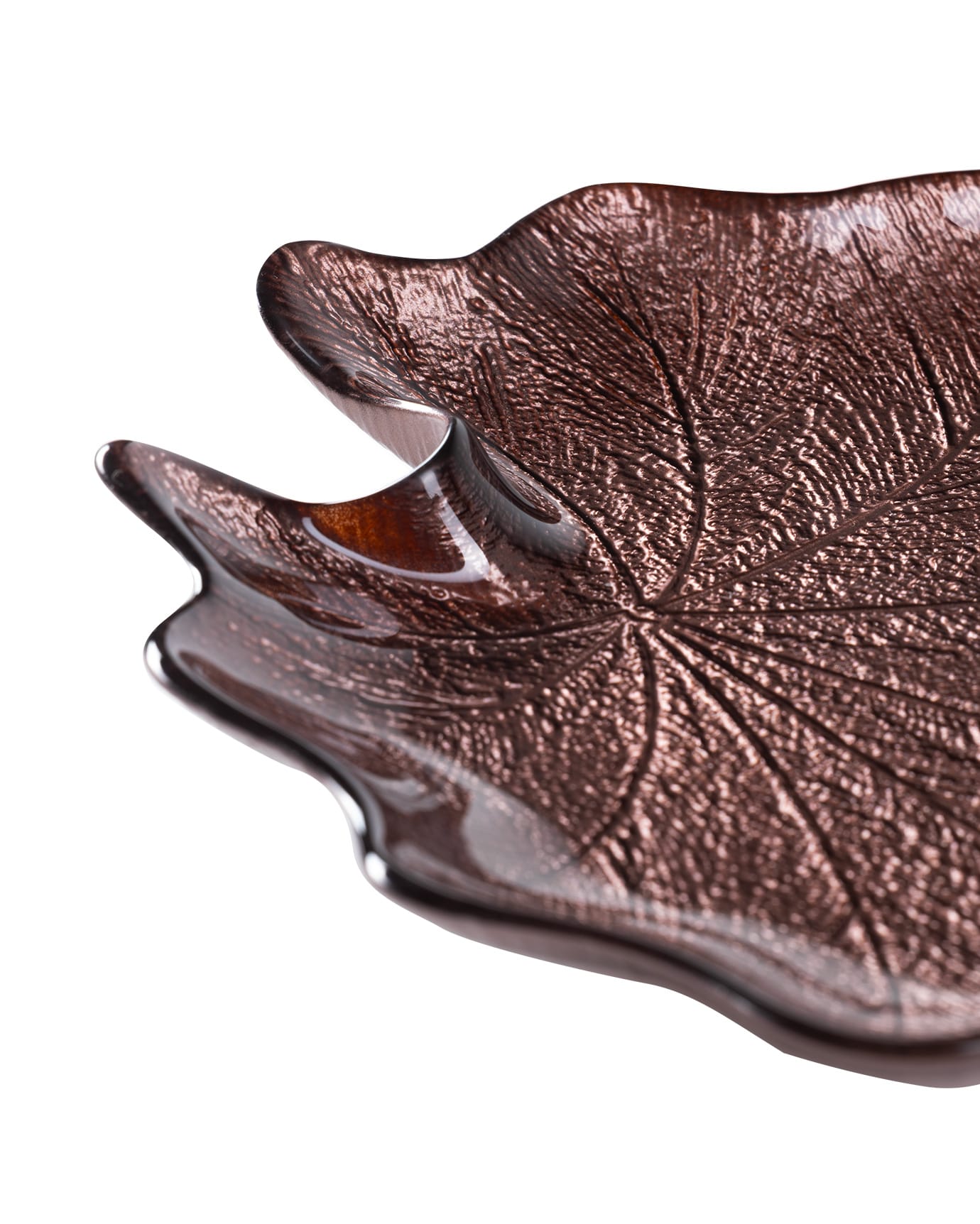 Glass Decorative Plate - Elegant Lotus Motif Design