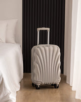 Beige Hardshell Carry-On Suitcase - Cabin Size Travel Luggage