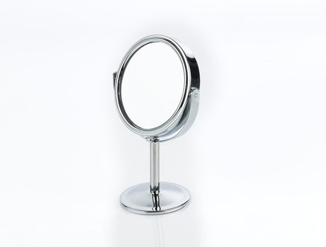 Metal Round Magnifying Mirror - Dual Magnification Design