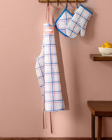 Salmon Cotton 3-Piece Kitchen Textile Set - Apron, Pot Holder & Oven Mitt