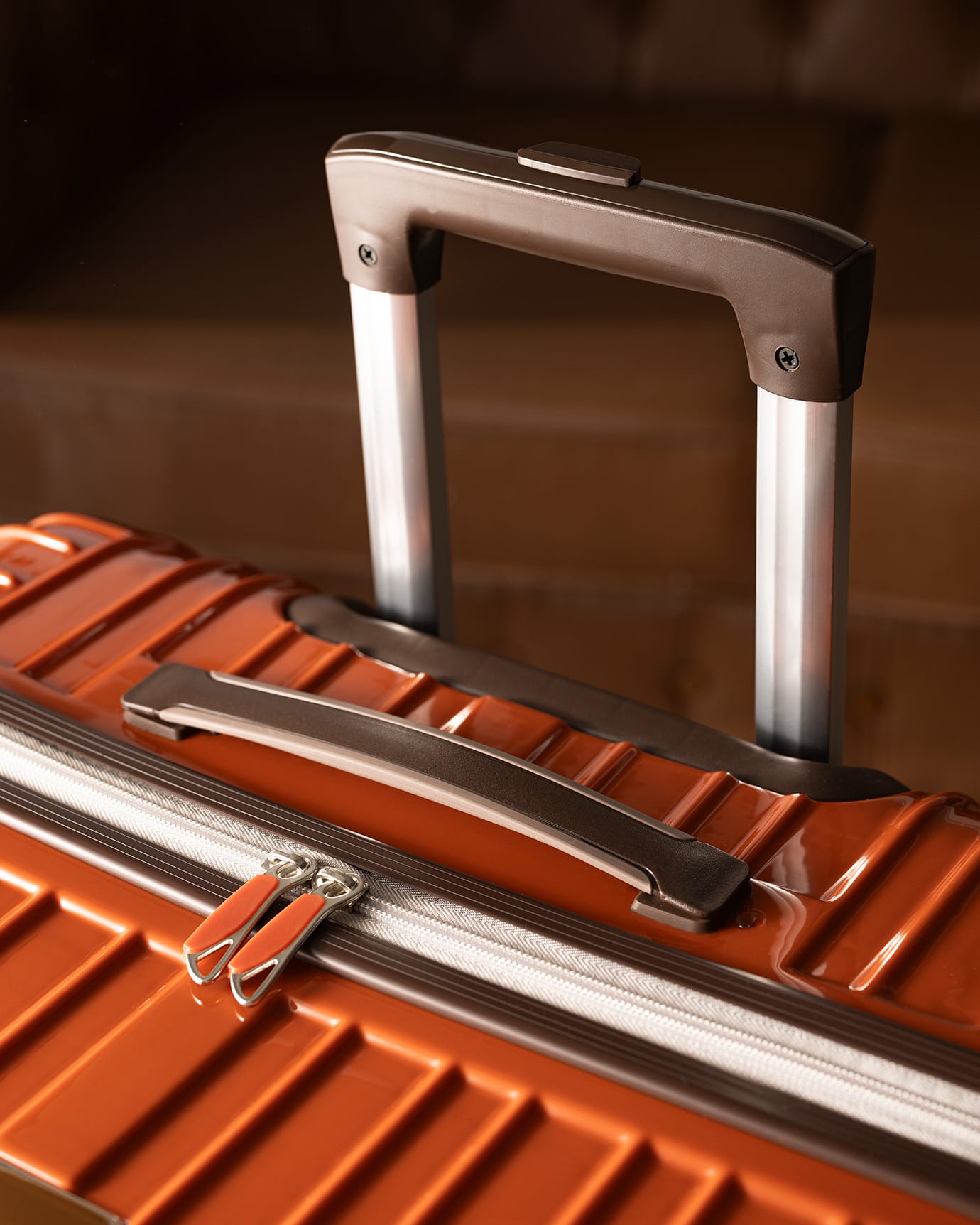 Medium Terracotta Hardshell Travel Suitcase