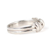 Sterling Silver Modern Band Ring - Contemporary Slanted Design
