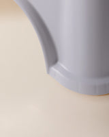 Compact & Durable Soft Grey Plastic Stool - Modern Home Essential