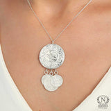 925 Sterling Silver Triple Ottoman Heritage Coin Medallion Necklace