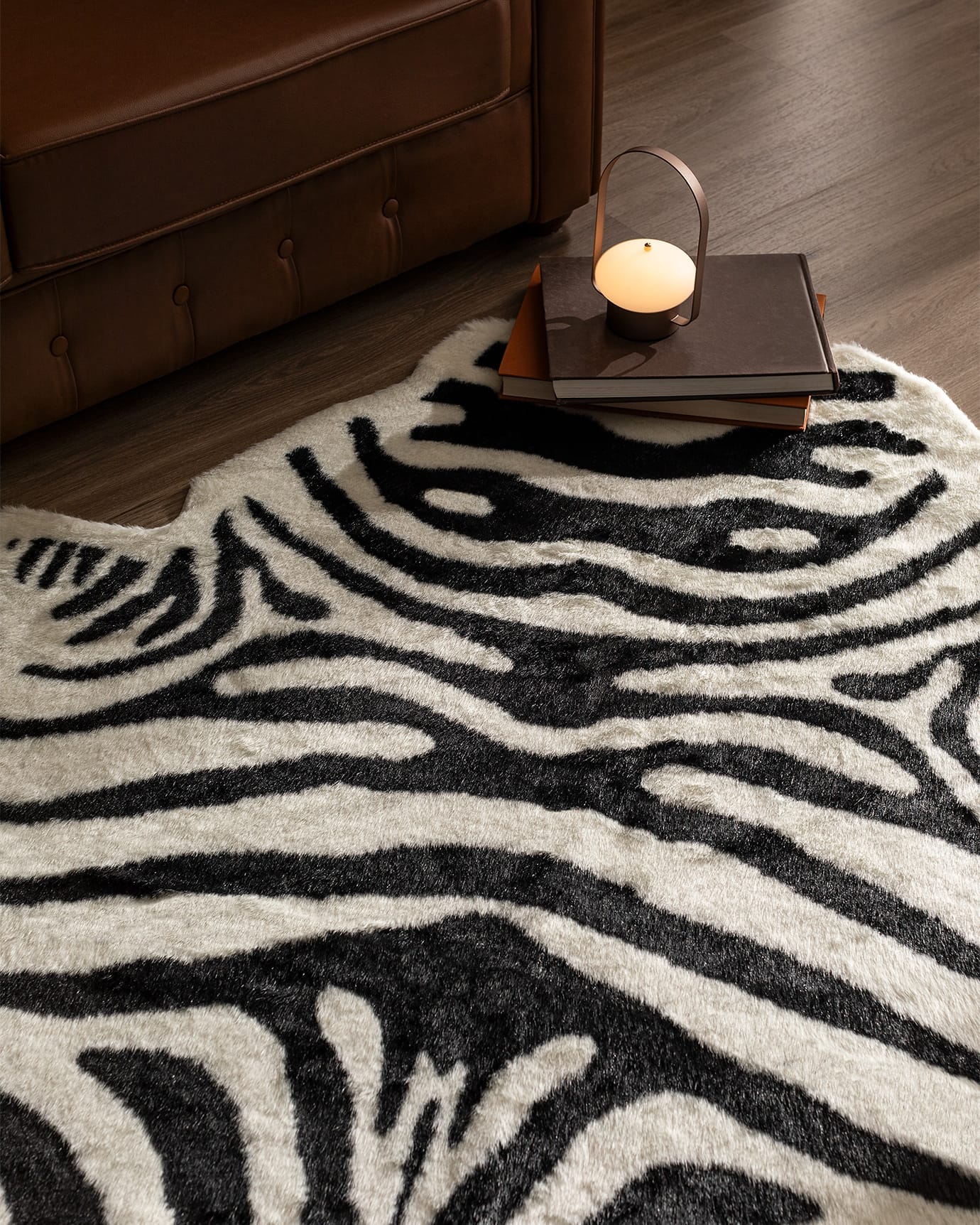 Polyester Throw Blanket - Modern Black & White Design