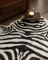 Polyester Throw Blanket - Modern Black & White Design