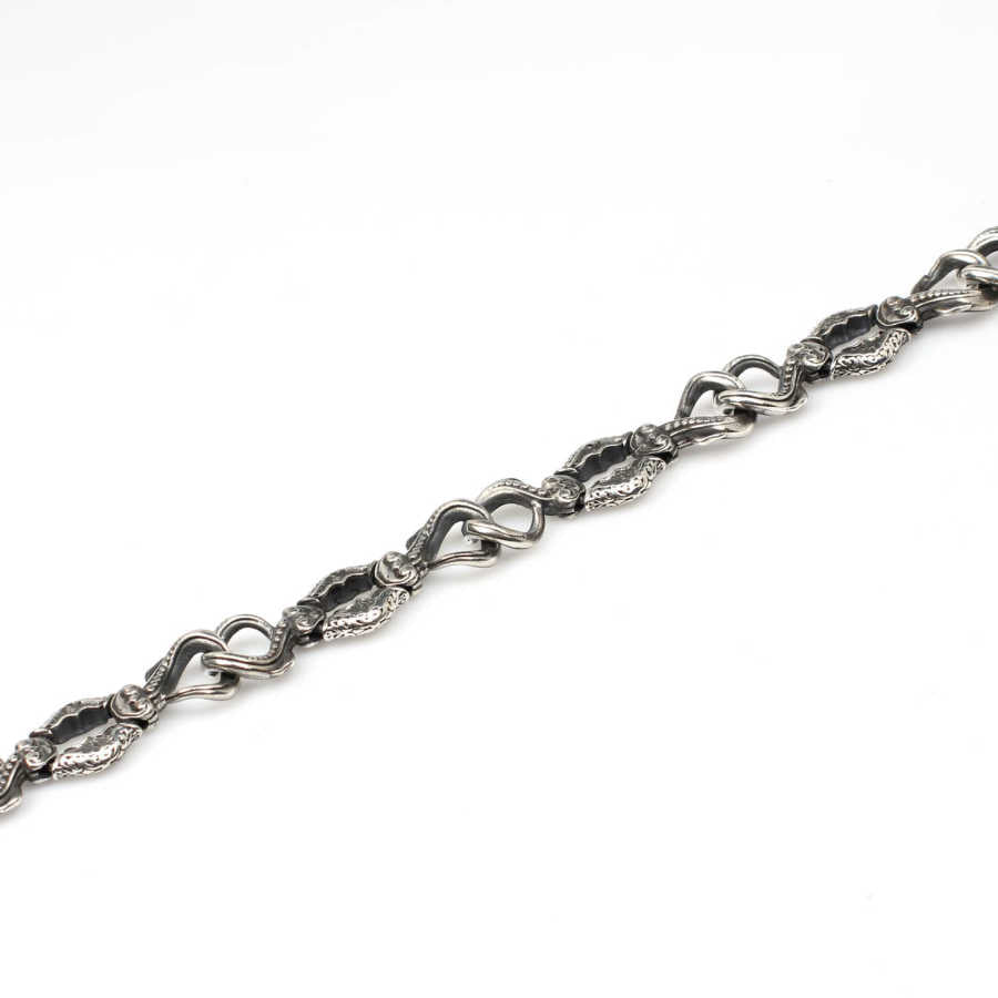 Premium 925 Sterling Silver Black Rhodium Antique Bracelet