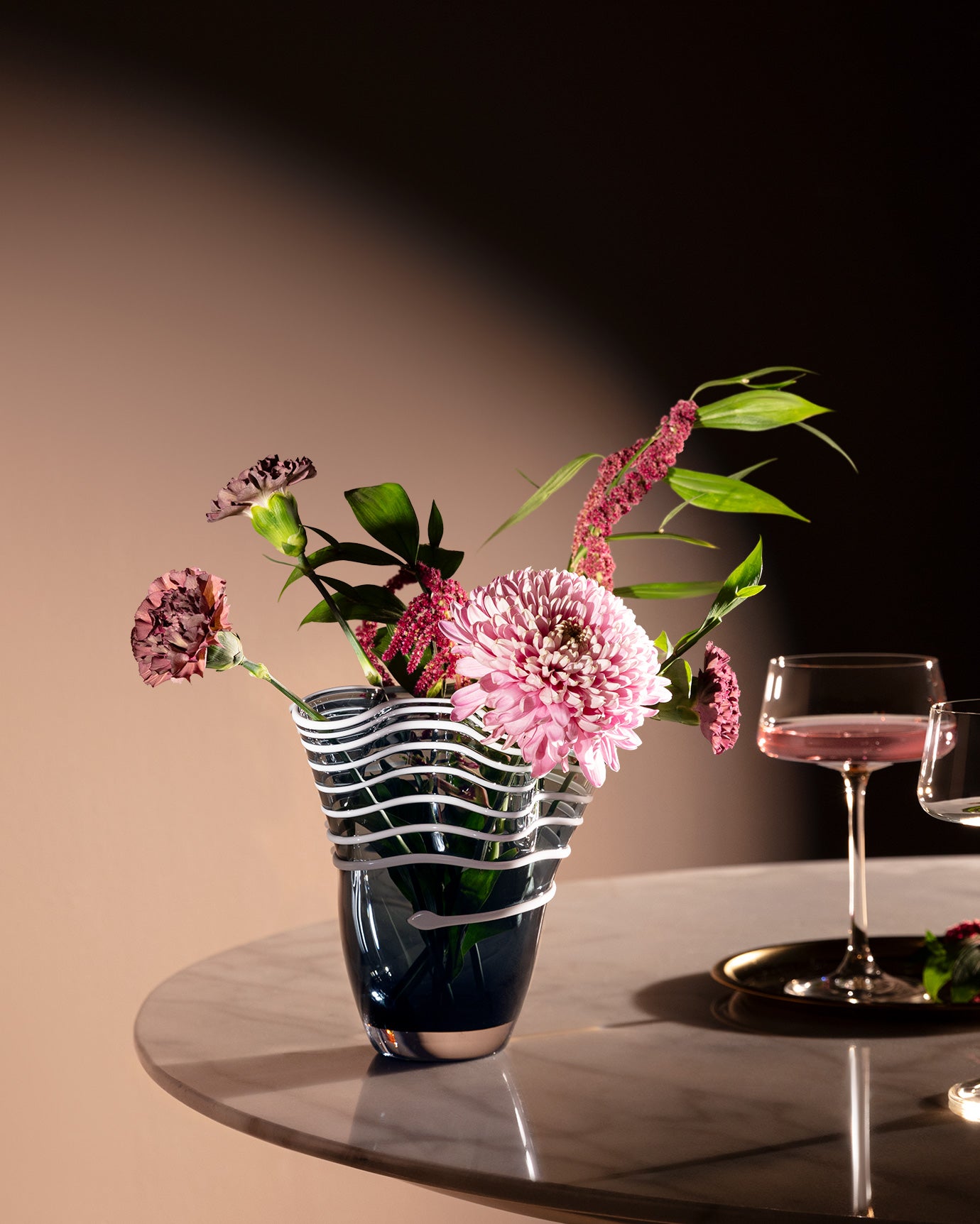 Handmade Small Glass Vase - Elegant Home Decor Accent