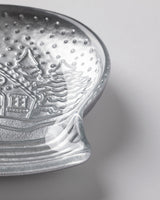Silver Snow Globe Decorative Plate for Elegant Home Decor