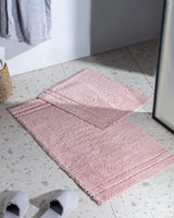 Farges 2-Piece Cotton Bath Mat Set - Powder Pink