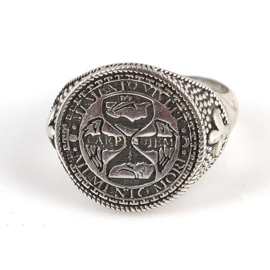 Professional 925 Sterling Silver Engraved Men's Ring