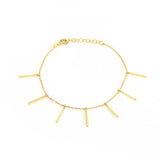 Pulsera de Flecos de Plata Esterlina Premium