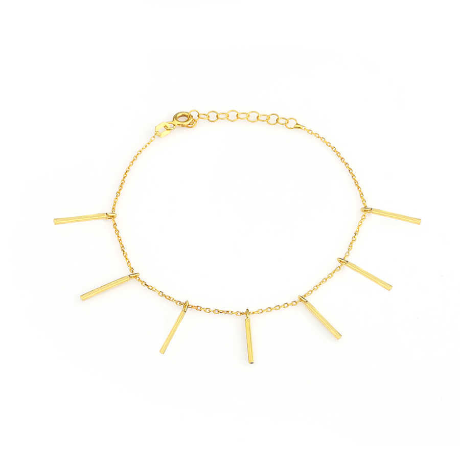 Pulsera de Flecos de Plata Esterlina Premium
