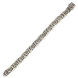 925 Sterling Silver Articulated Bracelet - Intricate Pen Engraved Design