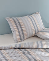 Cotton-Blend King Size Duvet Cover Set - Yarn-Dyed Weave