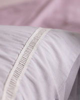 Soft 100% Cotton Pillowcase Set - Grey & White - 2-Pack
