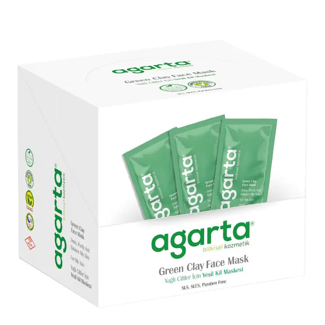 Professional Green Clay Facial Mask Single Use Sachets