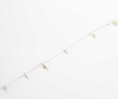 Elegant 925 Sterling Silver Pine Tree & Pinecone Charm Anklet