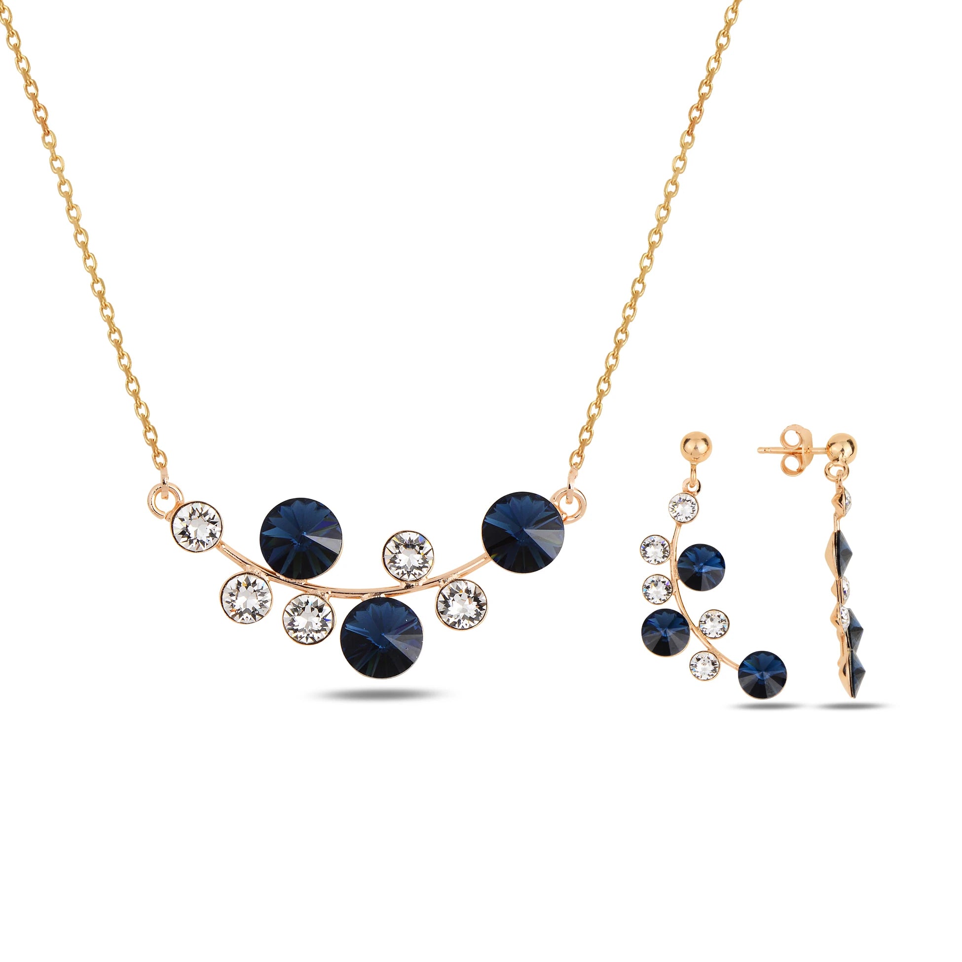 Sterling Silver Swarovski Crystal Set - Timeless Bezel Design