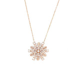 925 Sterling Silver Snowflake Charm Pendant Necklace