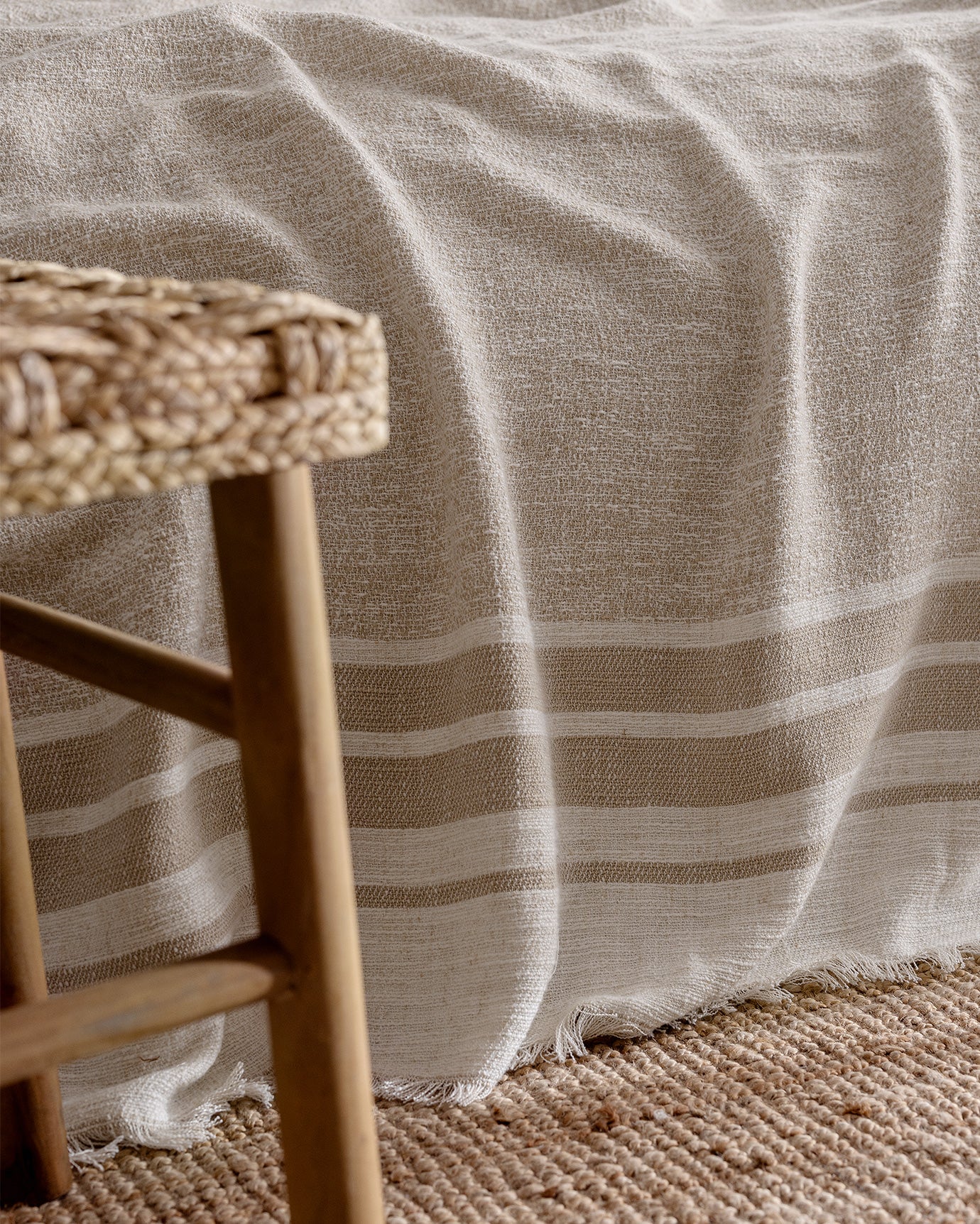 Cotton Blend Double Bedspread - Soft & Durable Weave