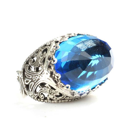 Premium 925 Sterling Silver Blue Sapphire Ring