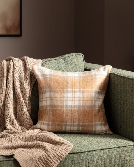 Polyamide-Acrylic Cushion Cover - Soft Camel Texture