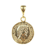 925 Sterling Silver Caesar Figure Medallion Pendant