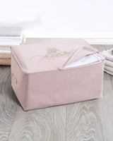 Floral Print Fabric Storage Bag - Clothes & Blanket Organizer