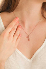 Premium 925 Sterling Silver Giraffe Love Necklace