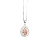 925 Sterling Silver Zultanite & Zircon Teardrop Necklace