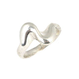 925 Sterling Silver Wave Ring - Elegant & Sculptural Wave Design