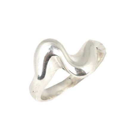 925 Sterling Silver Wave Ring - Elegant & Sculptural Wave Design