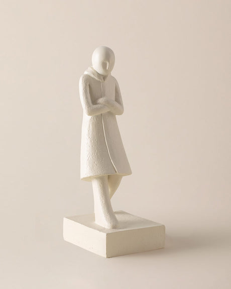 Resin Bookend - Elegant Soft Grey Decor for Contemporary Spaces
