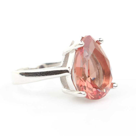 925 Sterling Silver Teardrop Zultanite & Zircon Ring