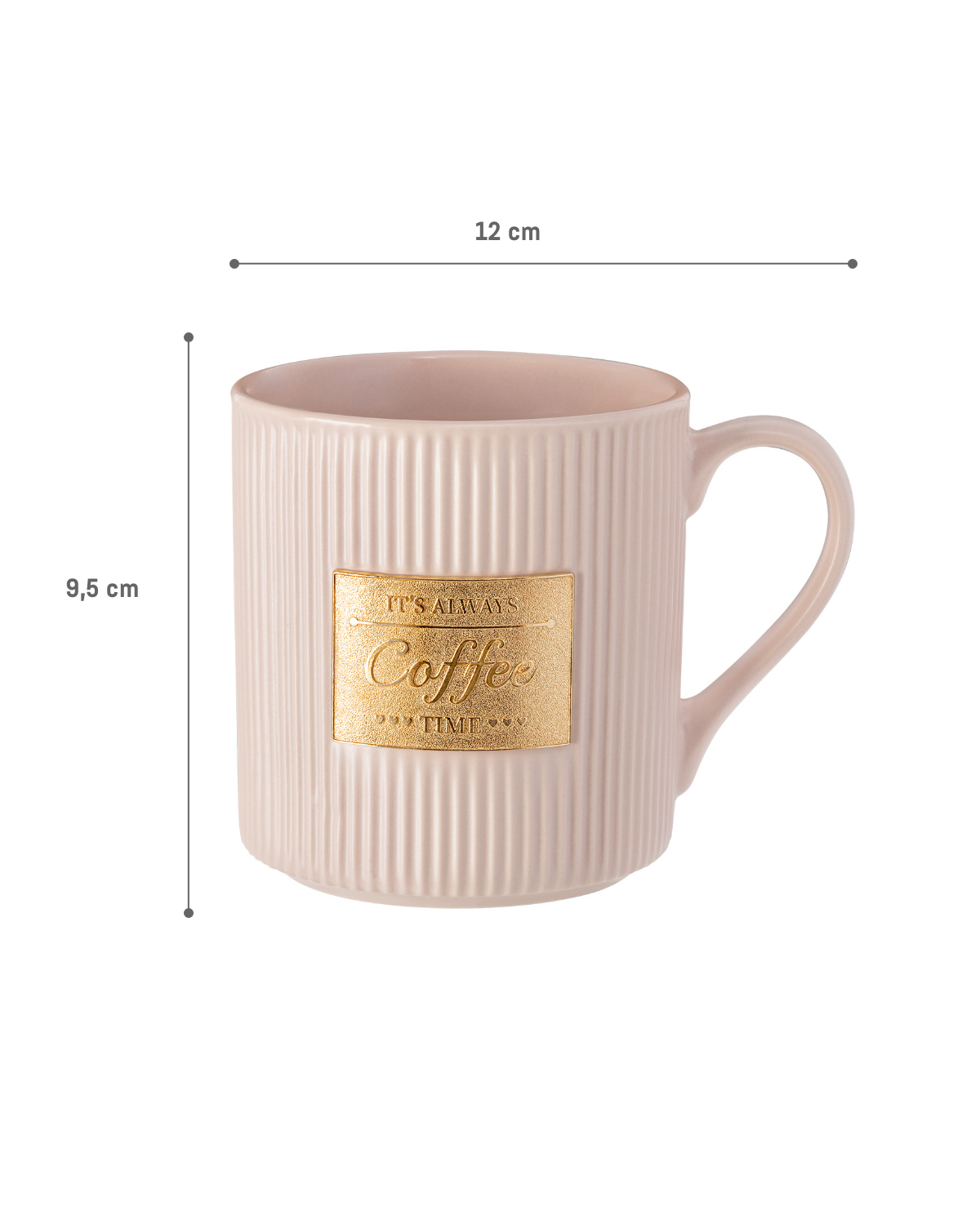 New Bone China Coffee Mug - Modern Gold Accents