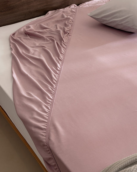 King Size 100% Cotton Sateen Fitted Sheet - Soft & Smooth Bedding