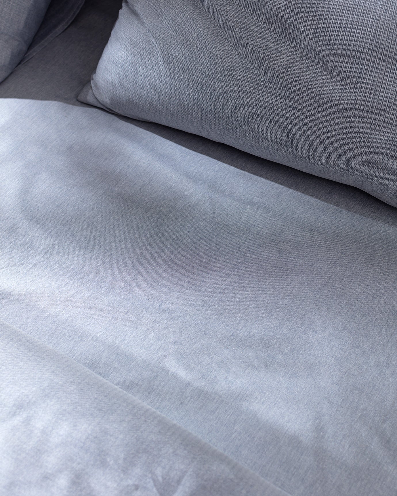 Premium 100% Cotton Double Duvet Cover Set - Yarn-Dyed Design