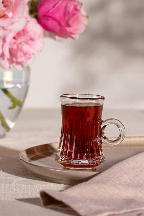 Clear Soda Glass Tea Cup Set - Timeless Elegance for Daily Rituals