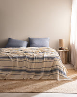 Premium 100% Cotton Muslin Double Piqué Bed Set - Soft & Breathable