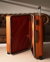 Large Terracotta Hardshell Travel Suitcase - Durable Luggage