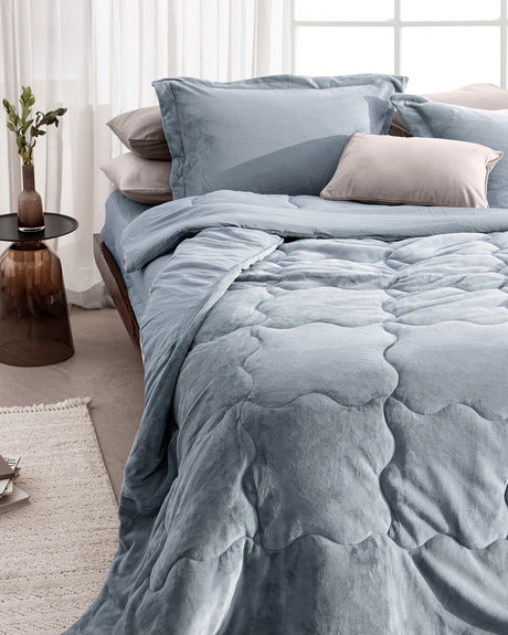 Kaira King Size Bedding Set - Indigo