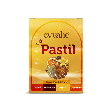 Pastiglie per il supporto immunitario con zenzero, sambuco, propoli e vitamina C, confezione da 12