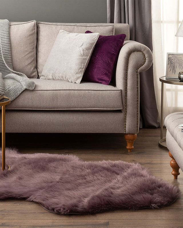 Acrylic Blend Faux Sheepskin Rug - Plush & Cozy Accent